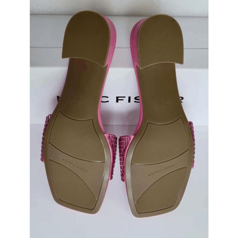 Marc Fisher Pink Embellished Slide Sandals - Picture 14 of 15